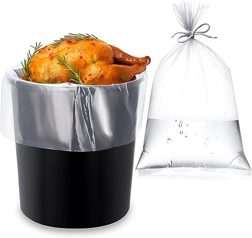 Miniatura 1 de 25 bolsas de 5 galones para cubos de hielo, para marinar y salmuera, almacenamiento de alimentos de 4 mil, a prueba de fugas, para pavo, pollo y