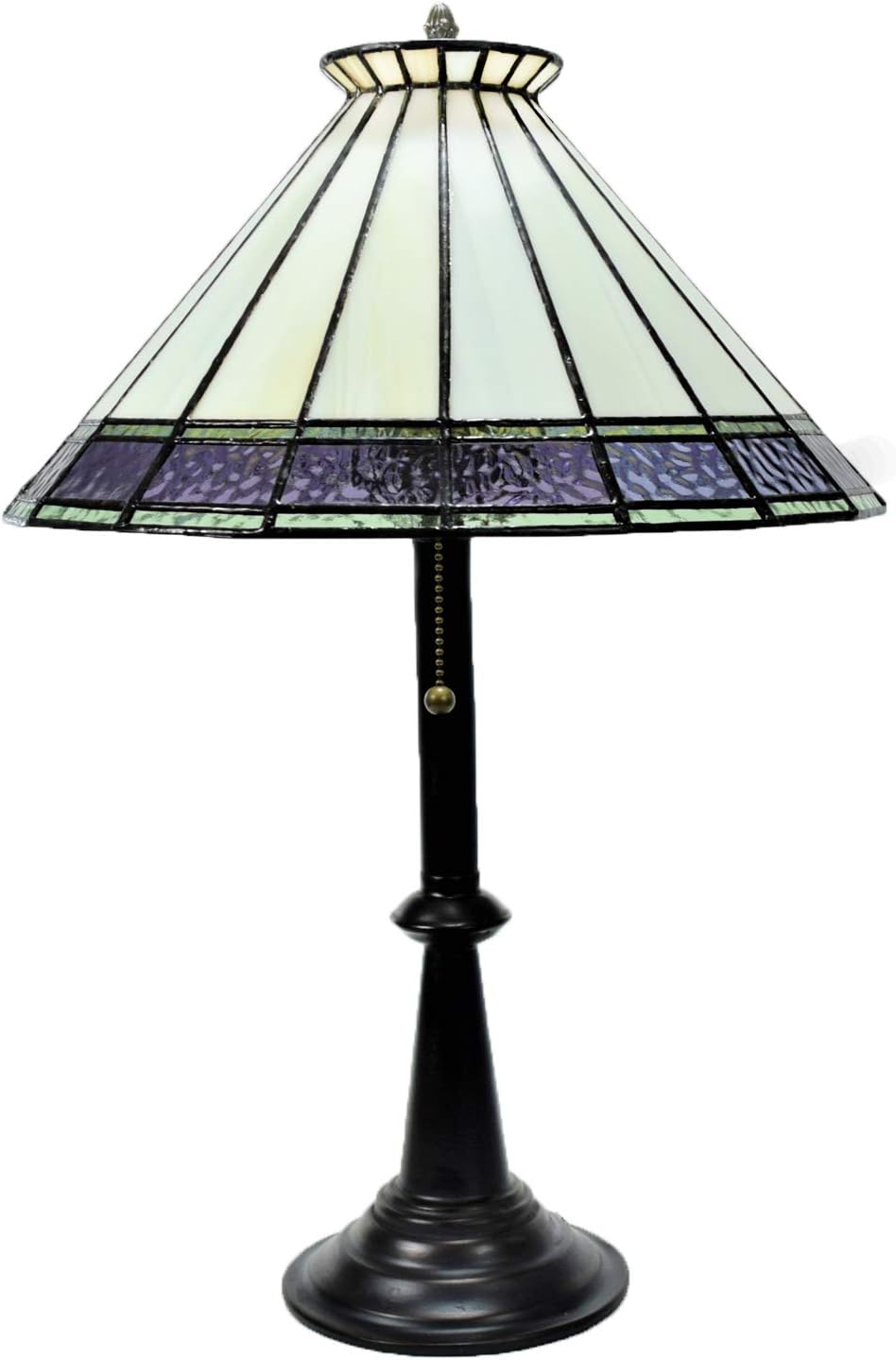 Bedroom Nightstand Lamp Desk Home Decor Purple Green Tiffany Stained Glass Table Lamp J Devlin Lam 654-3 TB