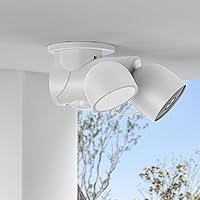 Vista 2 de Soporte de alero para Google Nest Cam con reflector - Soporte de cámara de seguridad para reflector al aire libre (blanco)