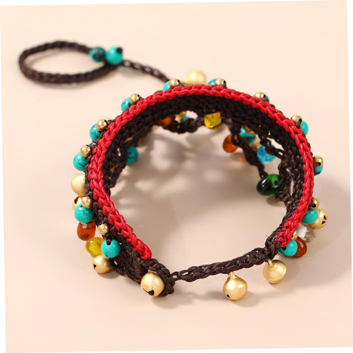 2piezas Bohemian Style Braided Finger Bracelet for Women Unique Wrist Chain Fashion Accessory for Daily Wear and Travel