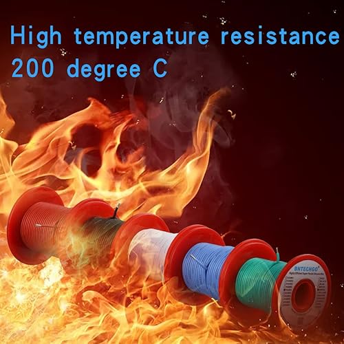 Vista 146 de BNTECHGO Kit de alambre de silicona de calibre 26, 7 colores cada uno de 25 pies, alambre de cobre estañado trenzado flexible de 26 AWG