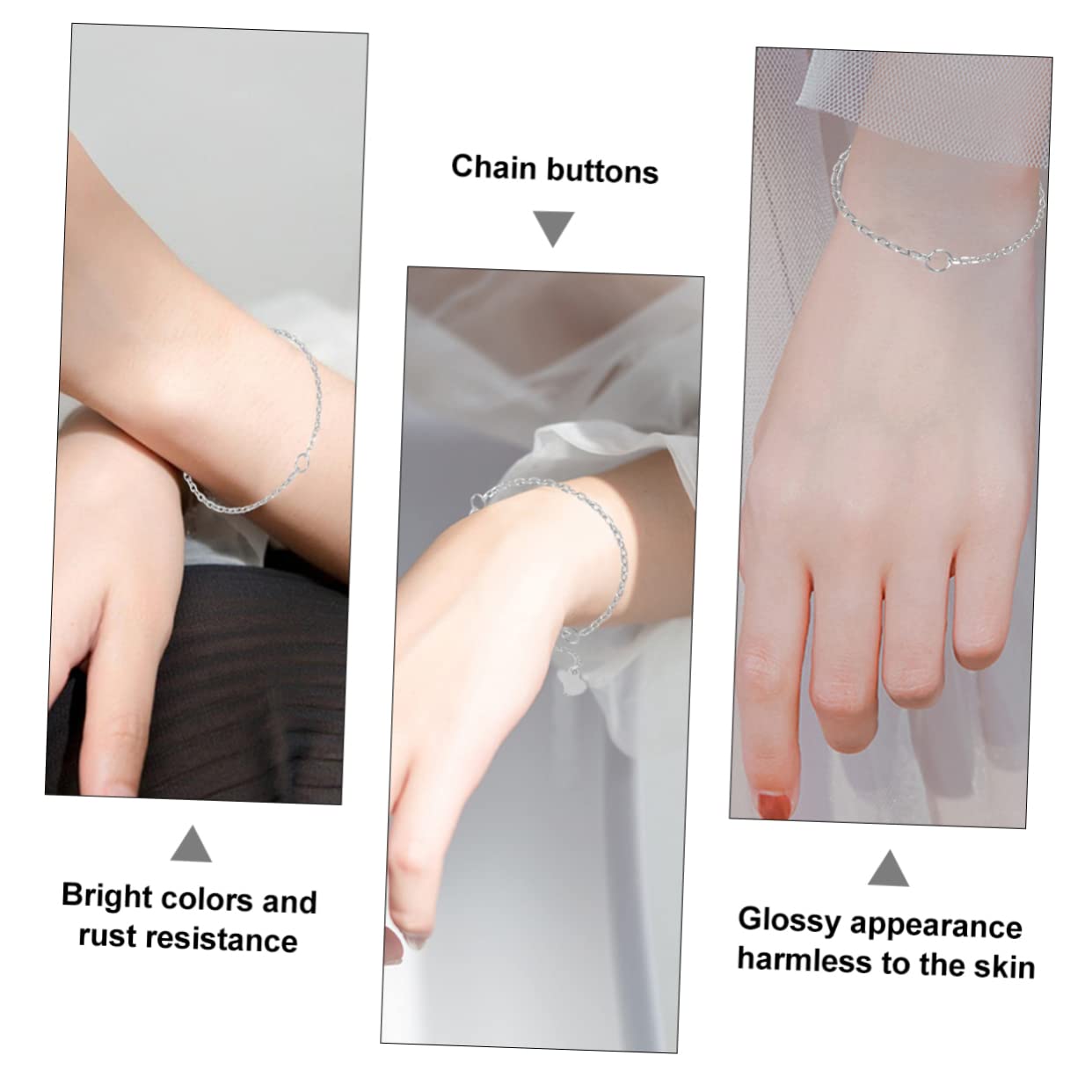 NUOBESTY 9stücke Teiliges Verlängerungsketten Zubehör Für Armbänder Und Halsketten Silber Mit Praktischen Schnappverschlüssen Und Einzigartigem Design Für Schmuckherstellung