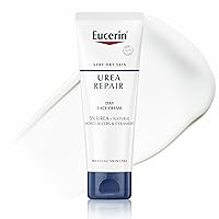 Eucerin Urea Repair Crema Viso Levigante 5% 50 ml, Crema viso idratante 48h ad assorbimento rapido