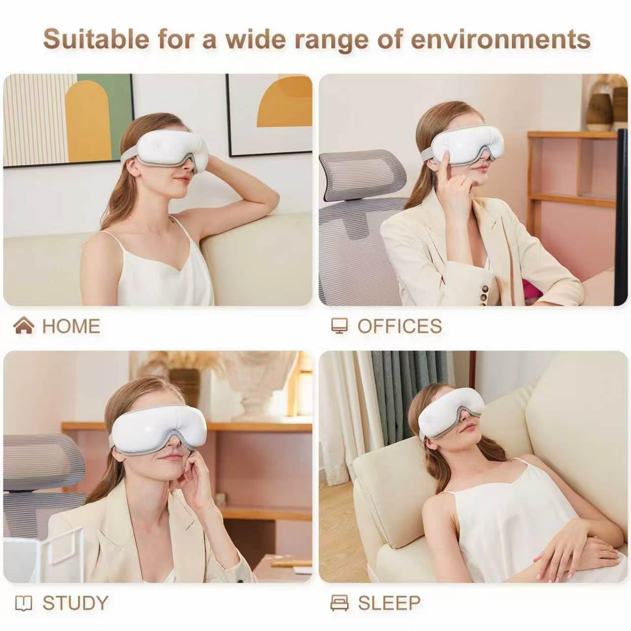 LAOBEN Masseur des yeux avec chaleur, cadeau d'anniversaire pour homme, femme, elle, lui, avec design bloquant la lumière, réduit la fatigue