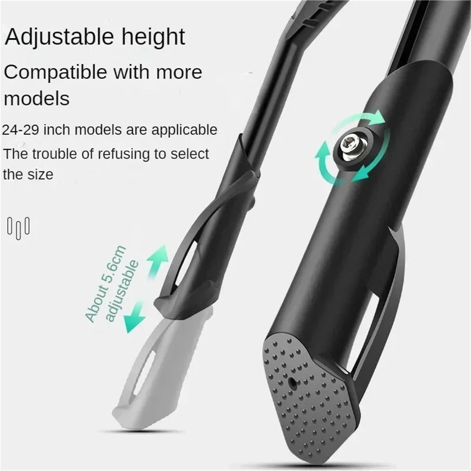 PAPEP Fahrradstnder fr Haibike XDURO AllMtn 10.0 - Seitenstnder,  Hhenverstellbar 24-29 Zoll Leichtbau aus Aluminium Stabil &  rutschfest,Middle : ...