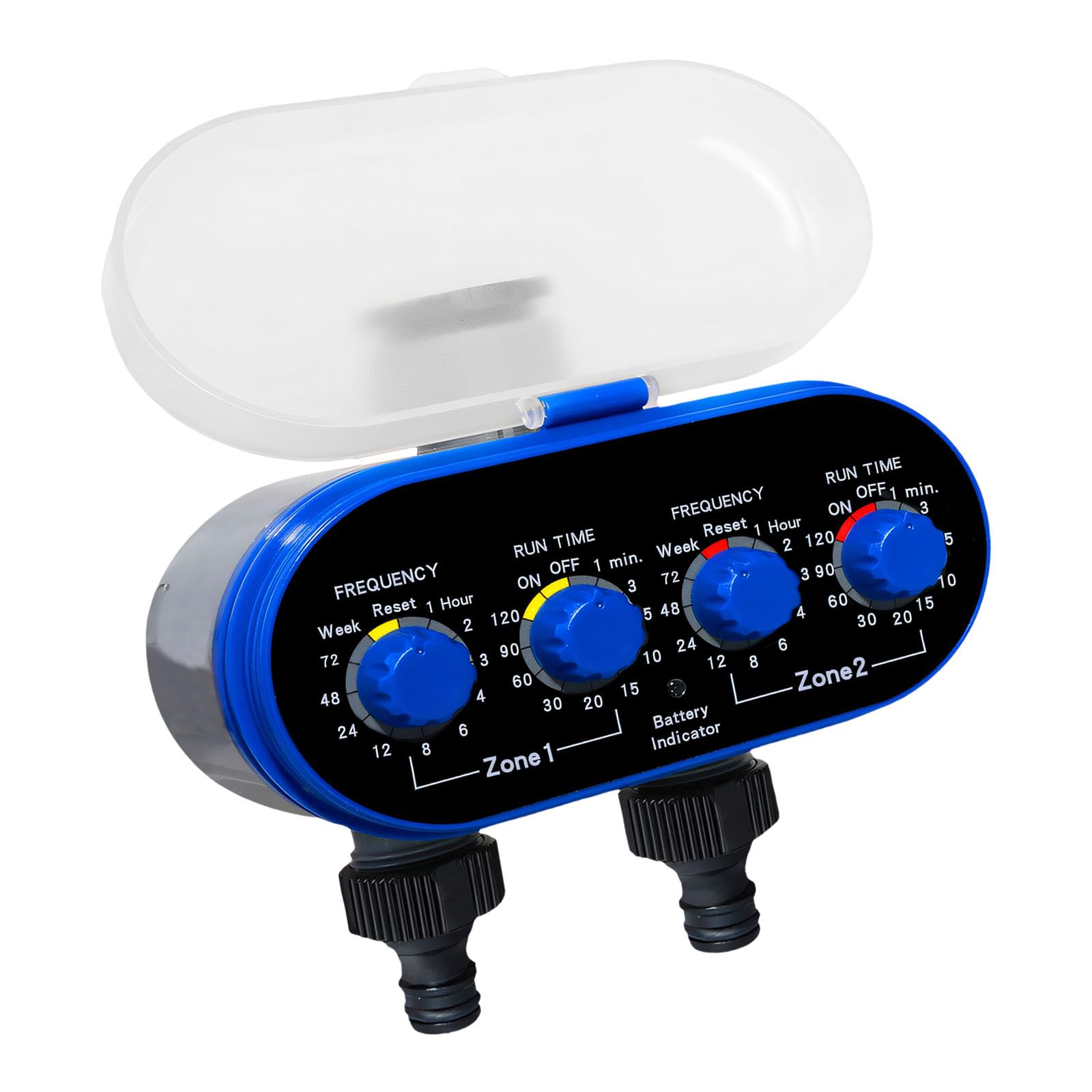 2 Zone Programmable Garden Irrigation Timer with Adjustable Settings and Strong ABS Construction Adjustable Sprinkler Schedule Timer