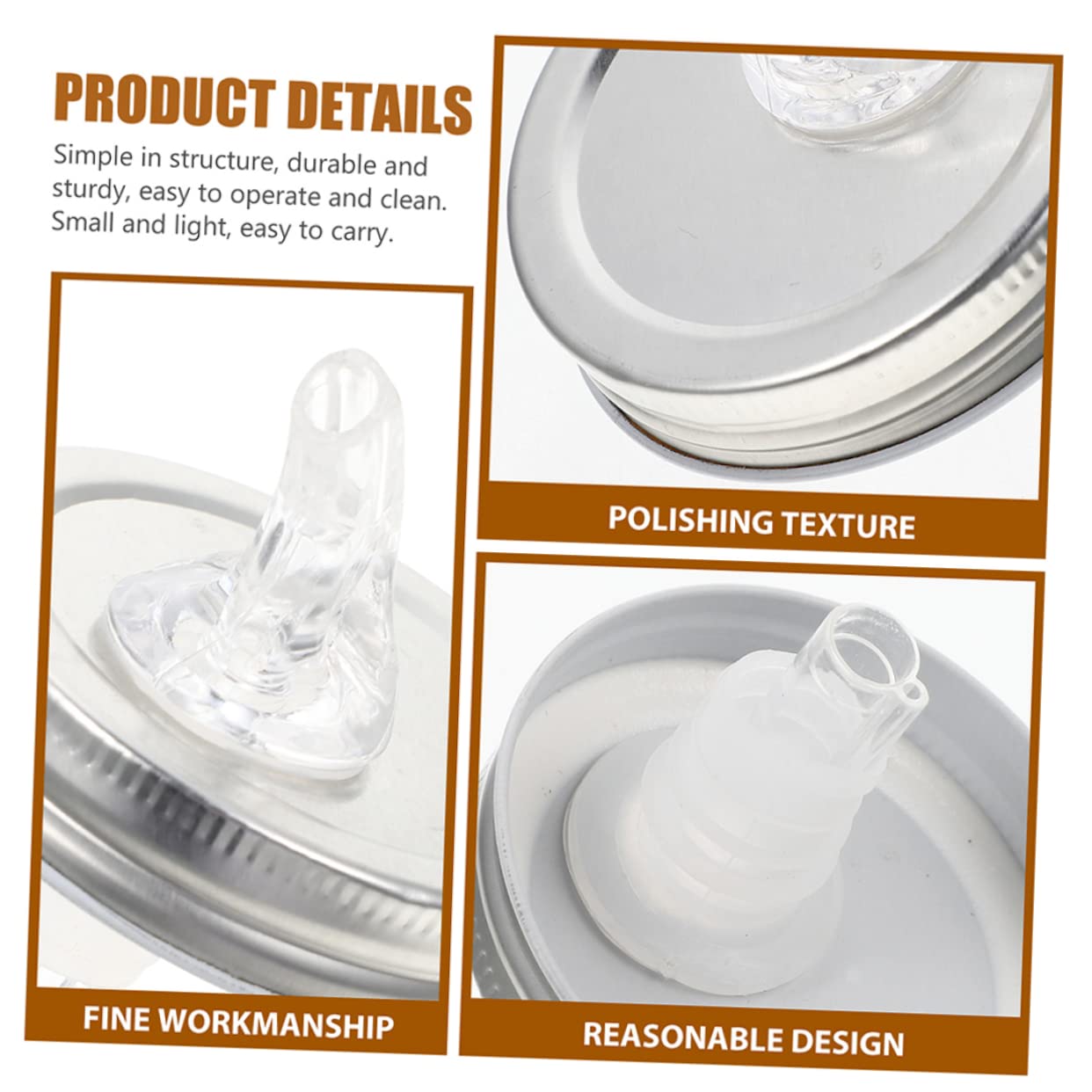 Cabilock 4 Sets Wine Dispenser Sip Spray Pour Steel Lid Dispensers Bottle Cocktail Covers for Spout Regular Kitchen Supplies Portable Stopper Acrylic Silver re-usable