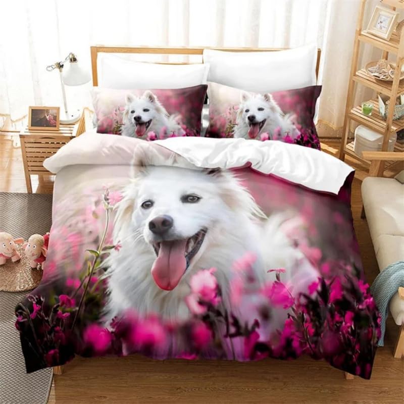 Funda nórdica de perros morados 220x220cm: el regalo personalizado ideal para cama de 135