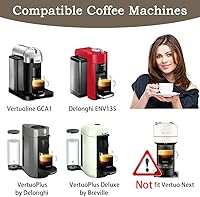 Vista 3 de 5 cápsulas de café reutilizables para Nespresso VertuoLine, cápsulas de café recargables para Vertuo, cápsulas de café de recarga para máquina