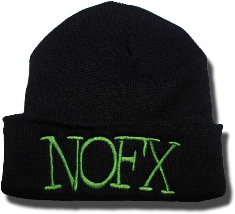 NOFX Band Logo Beanie Fashion Unisex Embroidery Beanies Skullies Knitted Hats Skull Caps Black
