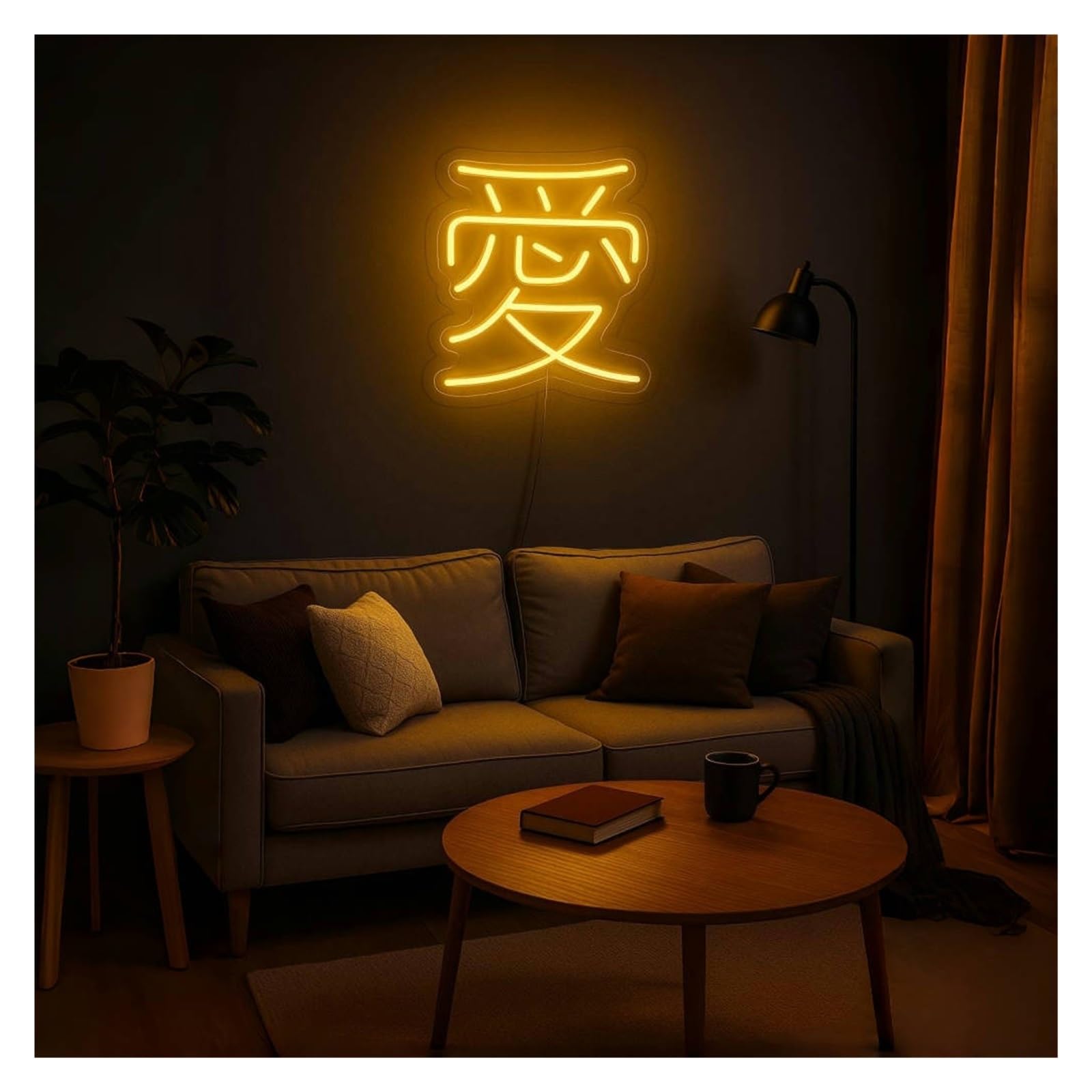 Shouxi E Sign Lamp Lov Neon Sign, Suitabl For Living Room Or Bedroom Decor With Dimmabl 38Cm