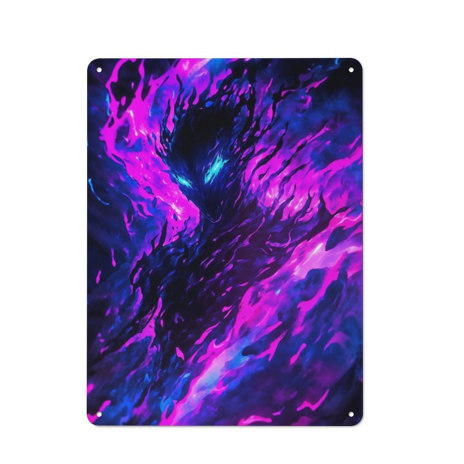 Junmoney Mystical Flames Retro Metal Wall Sign 40X30cm For Guest Room Or Hallway, New-Space Wall Decor For Home Decor Collectors