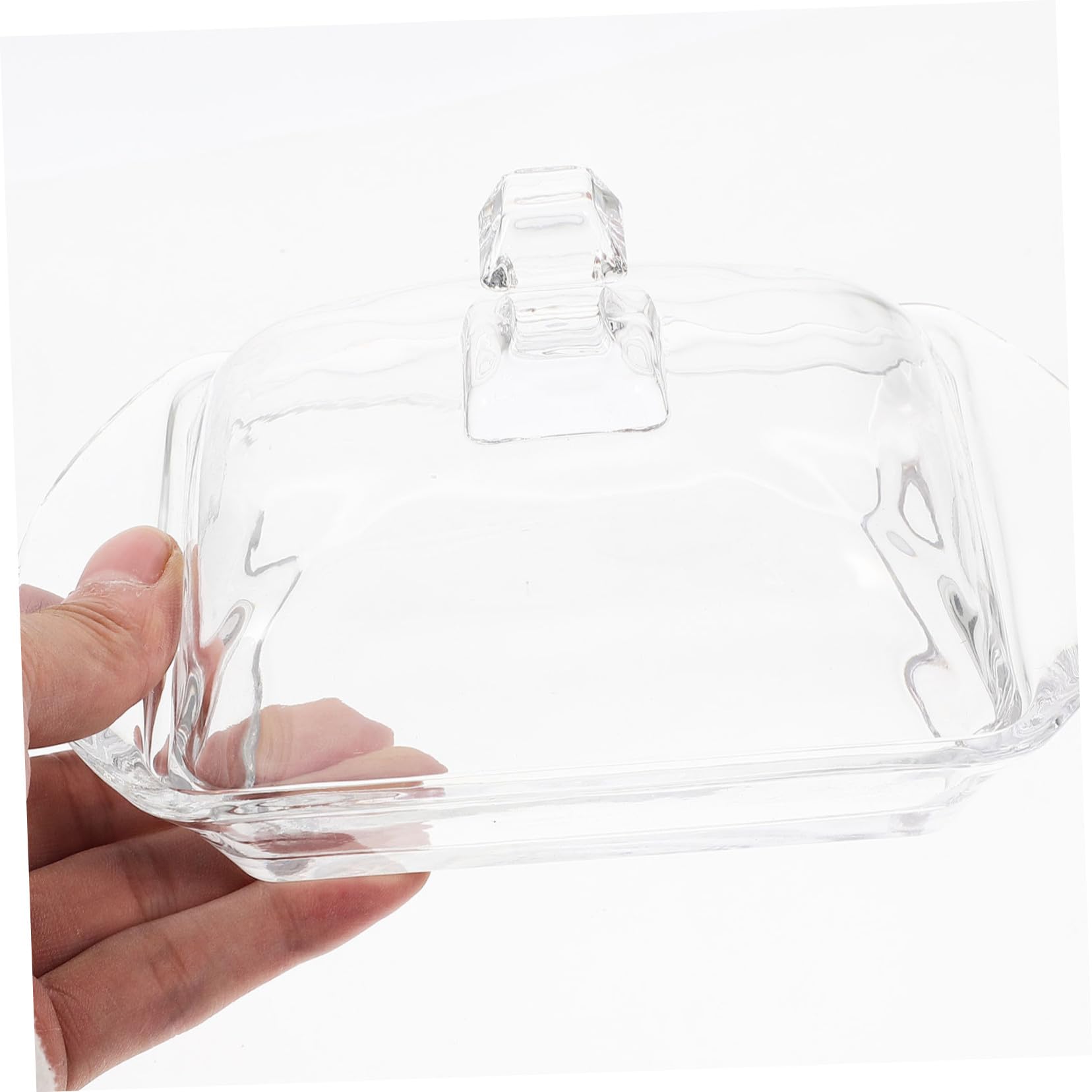 ERINGOGO Beurrier en Verre avec Couvercle Pratique Cuisine, Boîte à Beurre Fraîcheur Réduisant les Odeurs du Réfrigérateur, pour Desserts et Conservation