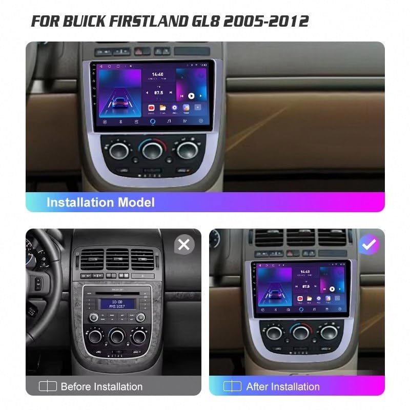 Radio coche 2 DIN con Carplay para Buick GL8 2005-2012, pantalla Android Auto 32G 2