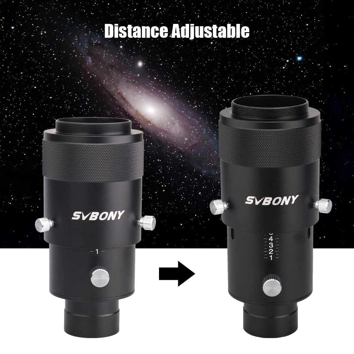 SVBONY Kit adattatore telescopico per fotocamera Canon EOS Rebel SLR DSLR Prime Focus e oculare a proiezione variabile da 1,25 pollici per astrofotografia