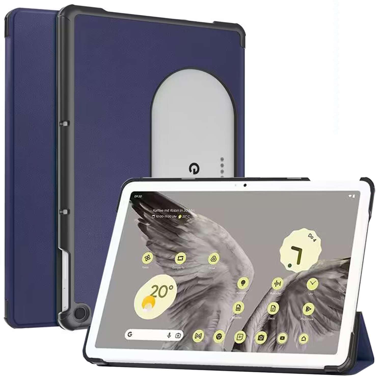 ebestStar - Cover per Google Pixel 4A (Version 4G, NO 5G), Custodia Libro Protezione Portafoglio, Pelle PU Porta Carte, Nero/Rosso + Vetro Temperato