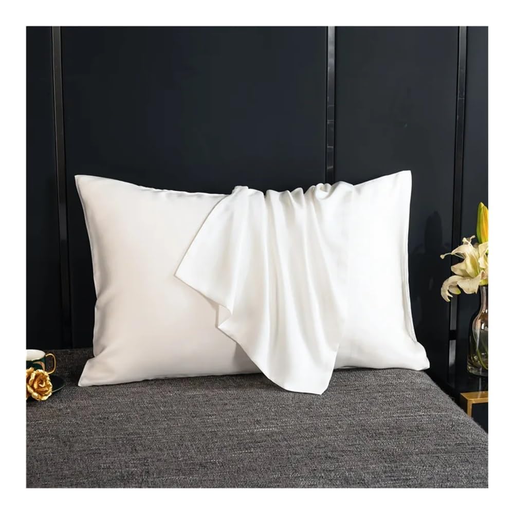 Poszewka na poduszkę z naturalnego jedwabiu jednolity kolor koperta poszewka na poduszkę chroni włosy pościel poszewka na poduszkę do spania (błękitna, 50 x 70 cm 2 szt.)