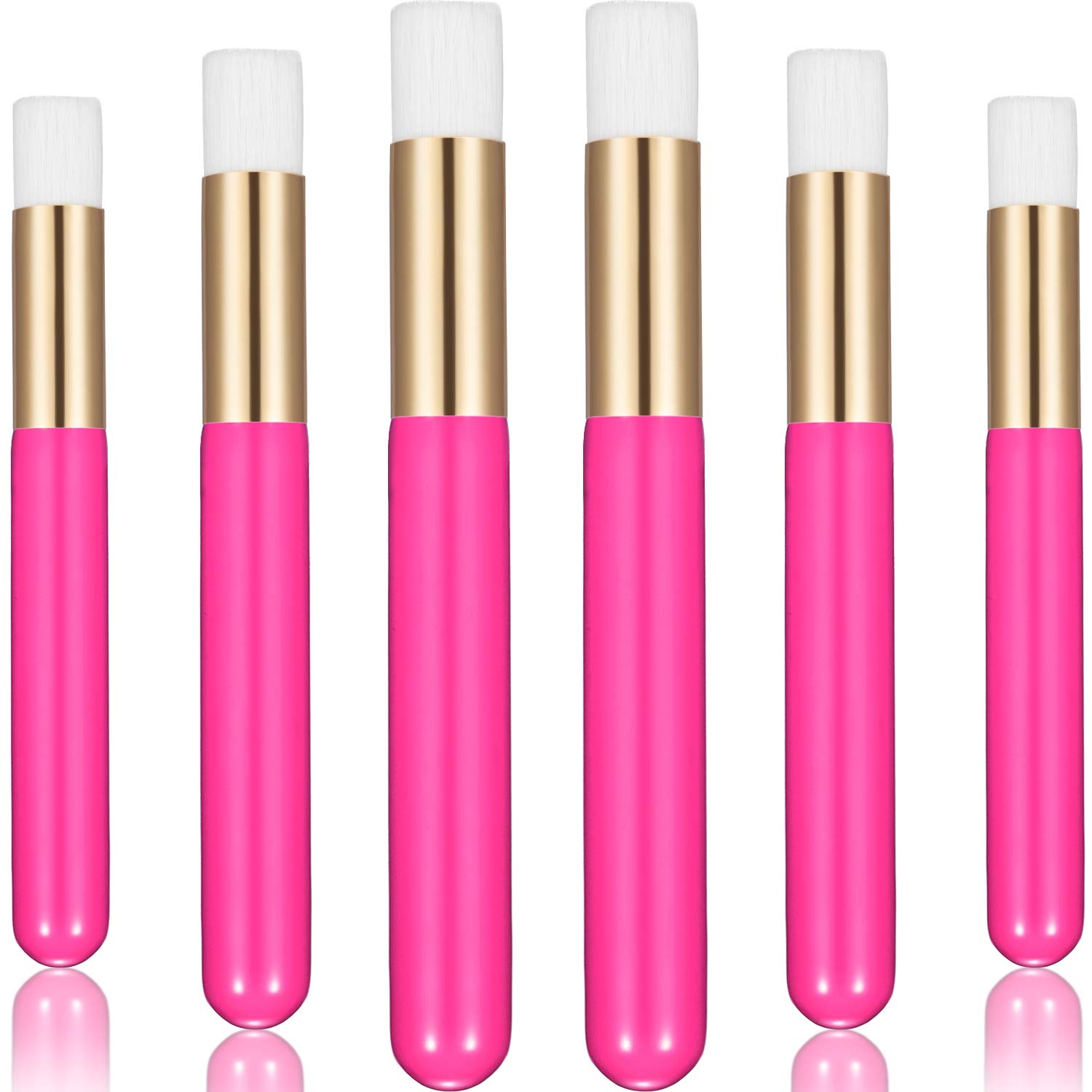 20 Pieces Lash Shampoo Brushes, Peel Off Blackhead Brush Remover Tool, Nose Pore Deep Cleaning Brush, Facial Cleansing Brushes, Eyelash Extensions Blackhead Brush Washing Brush (Rose Red)