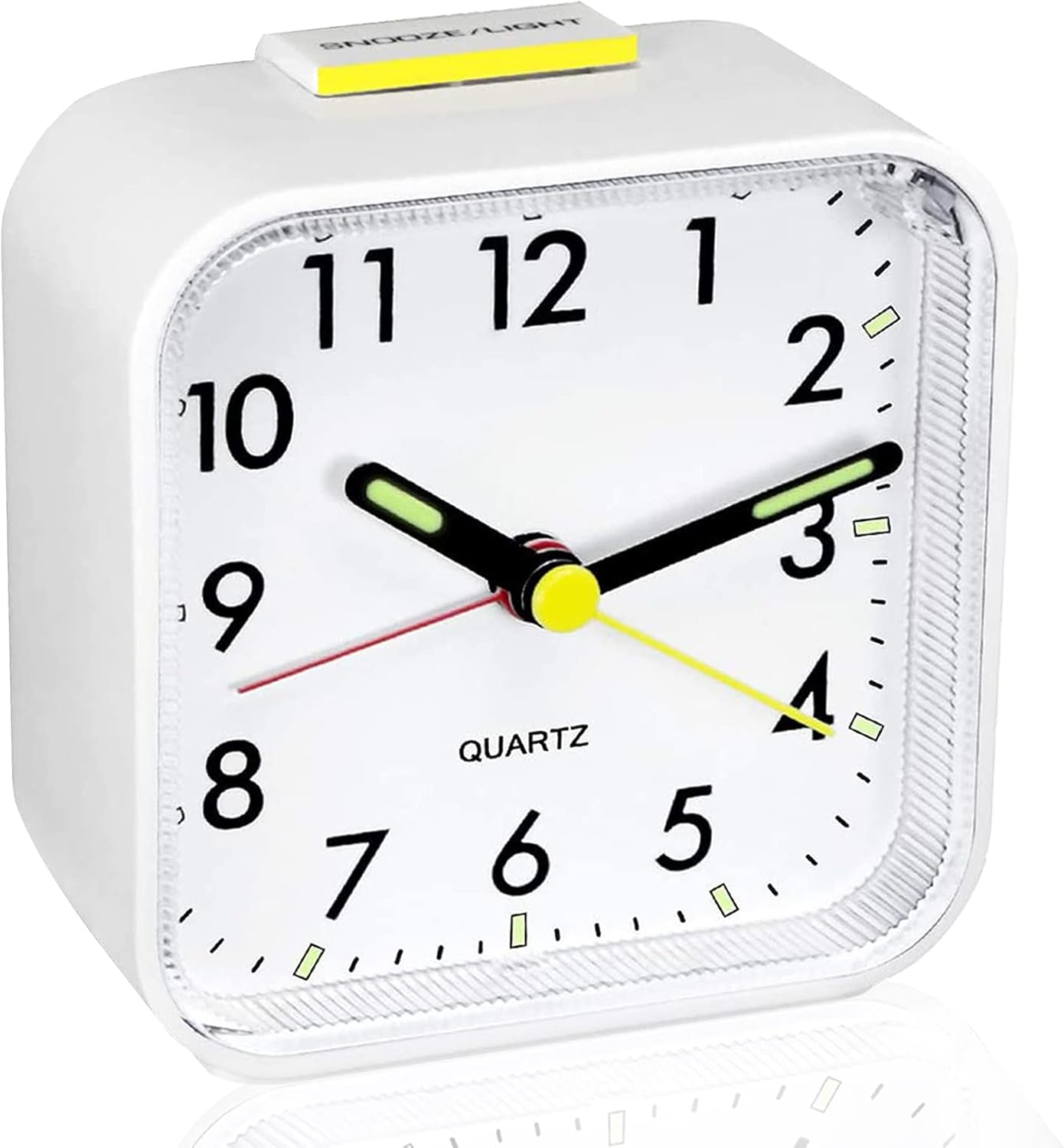 Carreuty Silent Alarm Clock for Bedrooms, Non Ticking Battery Alarm