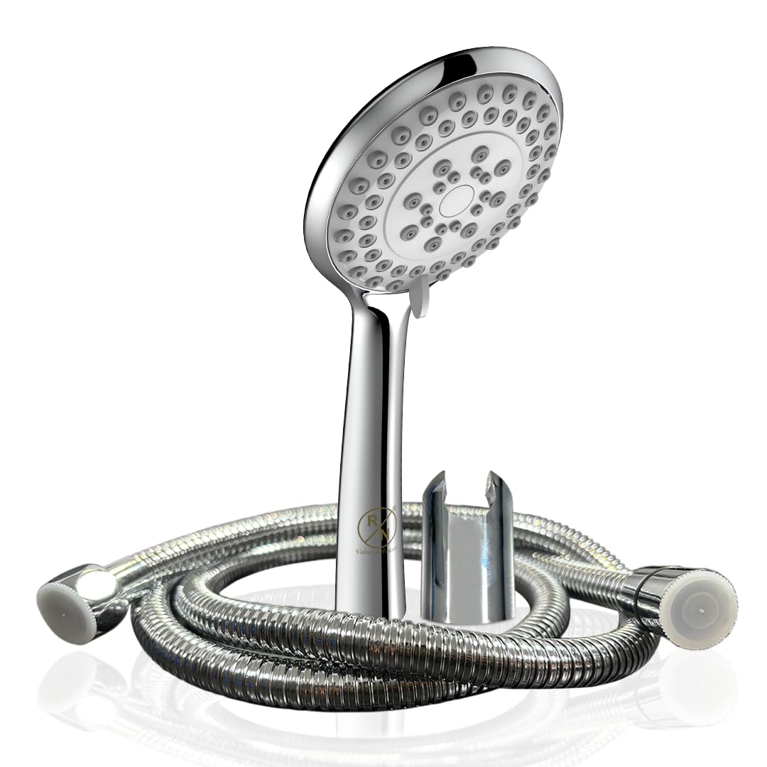 RN Hand Shower Set Round with 1.5 meter Shower Hose & Holder