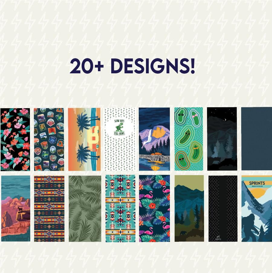 Image of Sprints Athletic Running Towel, Full-Sized, Car Seat Cover - Moisture Wicking (Flamingos)