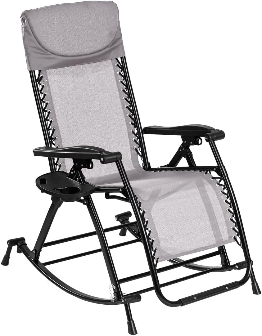 Viva Domo Schaukelstuhl Ergo - Verstellbare Gartenliege Bis 150kg