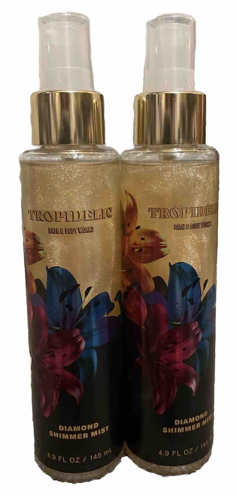 2 Tropidelic Diamond Shimmer Fragrance Mist Spray Bath Body 4.9 oz