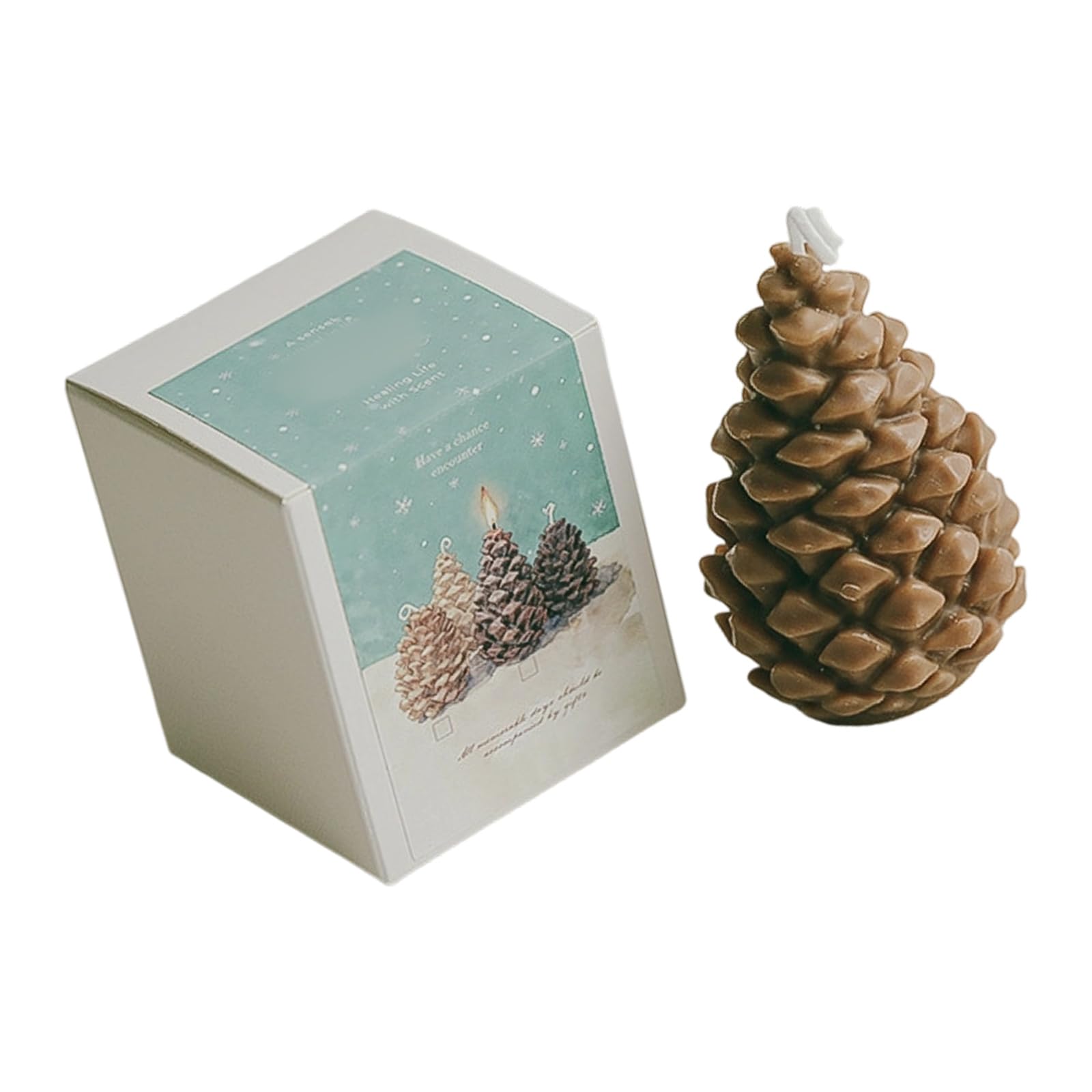 Nucelit Christmas Pinecone Soys Waxes Blend Holiday Homes Fragrances Scented Dinning Table Centerpiece Christmas Party Supplies