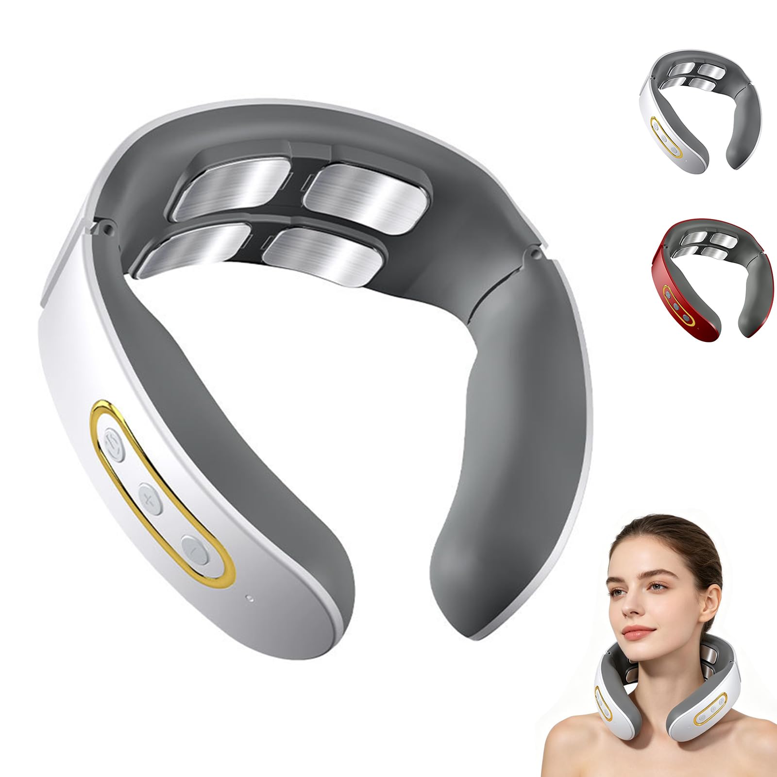 Neuronek Pro Solution 11 En 1 Pour La Nuque, Neuronek Pro Cervicales Con Terapia Termica A 42°C, 6 Modalità Di Massaggio E 9 Livelli Di Intensità, Per Ufficio E Casa, Da Viaggio (white)
