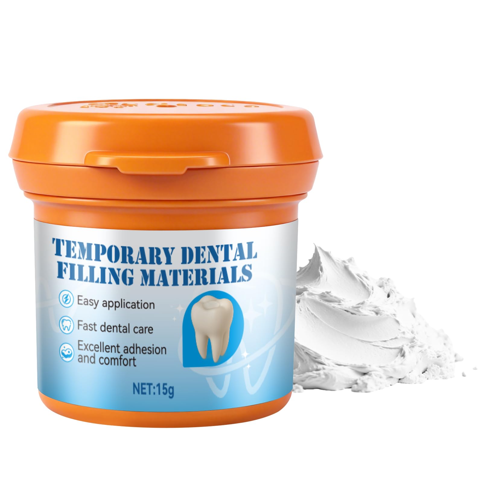 Cemento Dental Temporal, Kit de Relleno para Caries, 15g