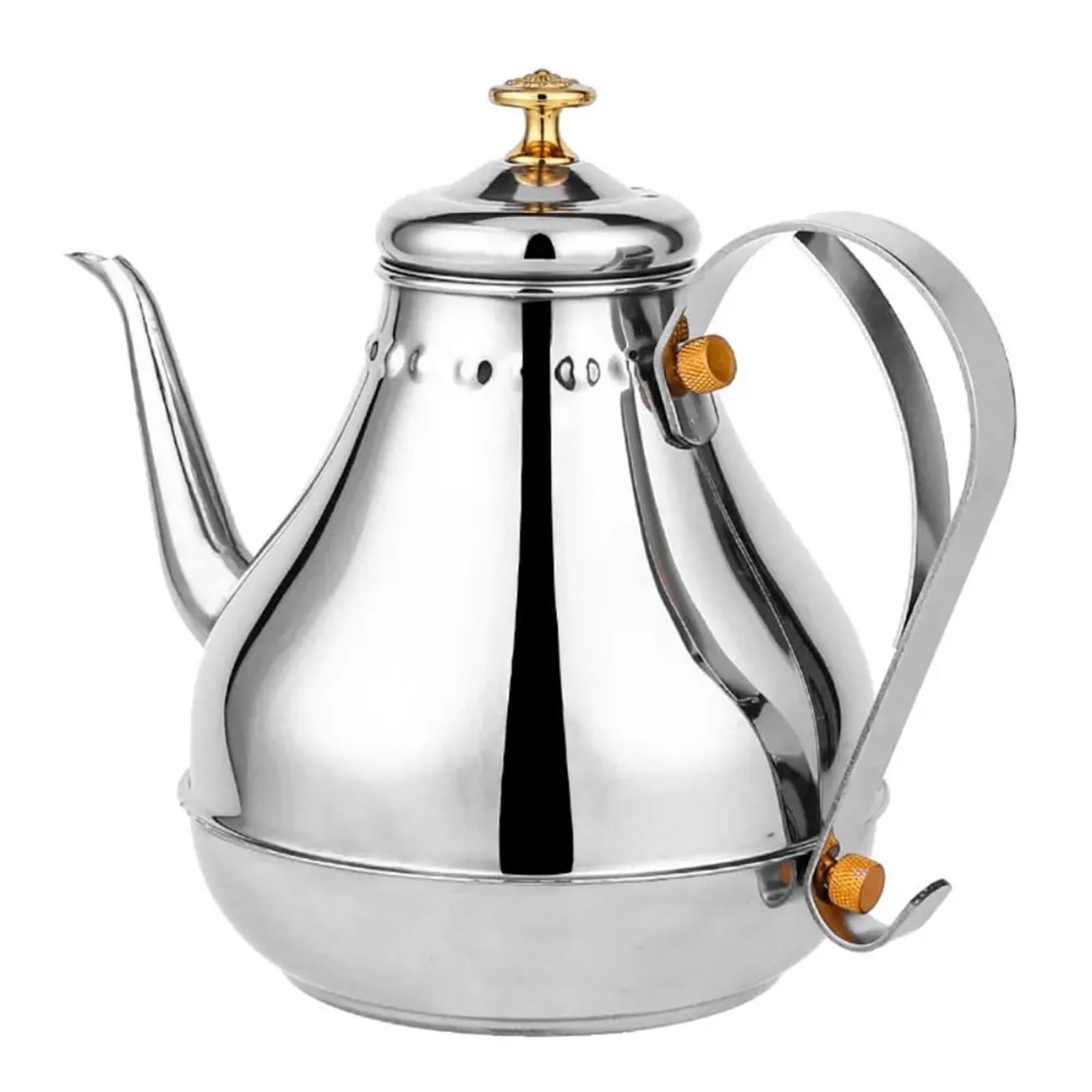 Ölflasche Edelstahl Wasserkocher aus Edelstahl mit Infuser-Filterbehälter und langem Mundtopf
