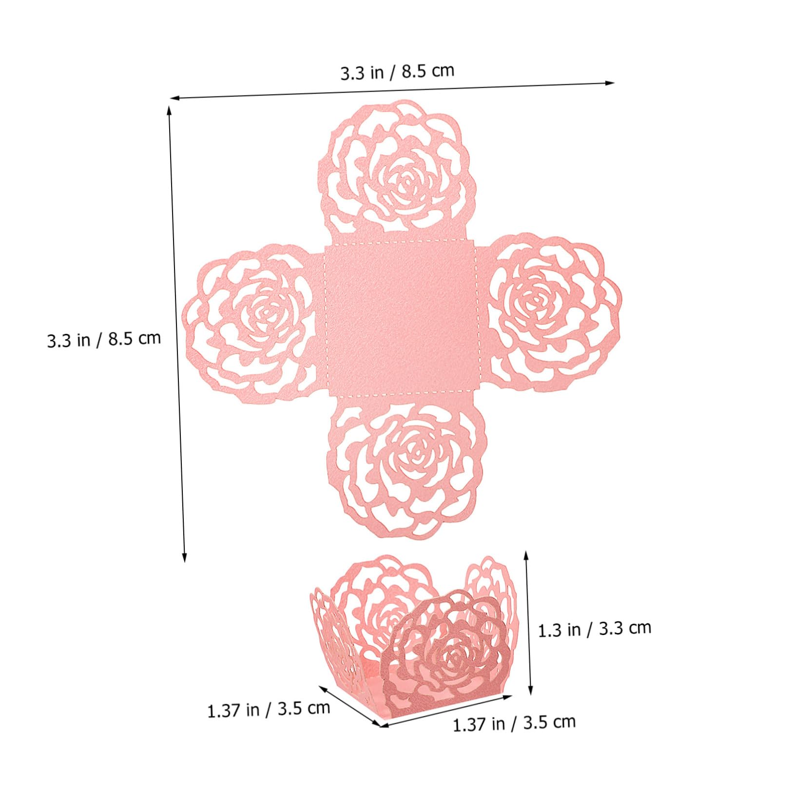 TOPBATHY 5 Ensembles Couvertures De Chocolat Doublure De Petit Gâteau Para Hauts De Forme Point Présentoir De Bonbons Caissettes pour Mini Cupcakes Moules À Pâtisserie Papier 100 Pièces * 5