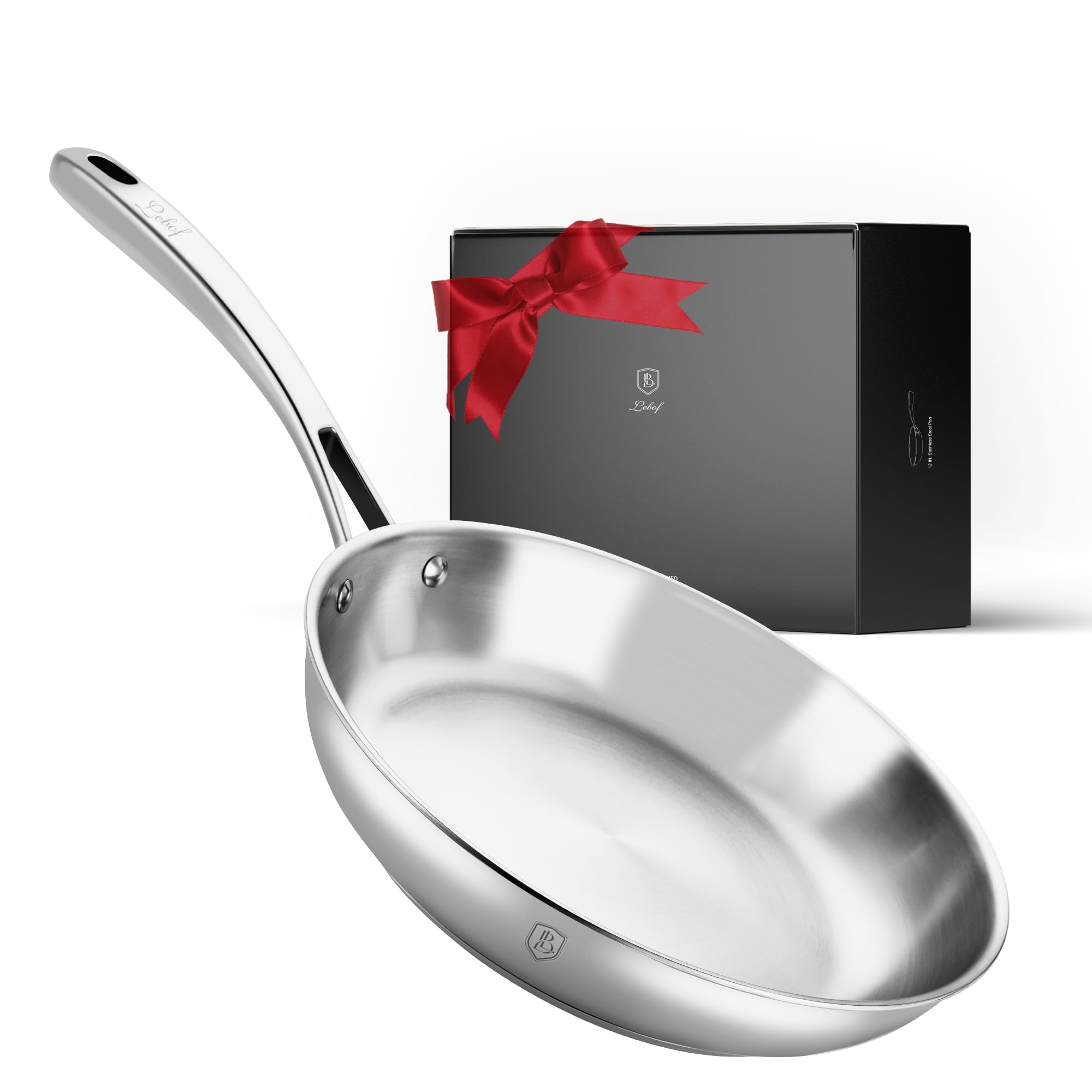 Lebof 12 5-Ply Stainless Steel Frying Pan