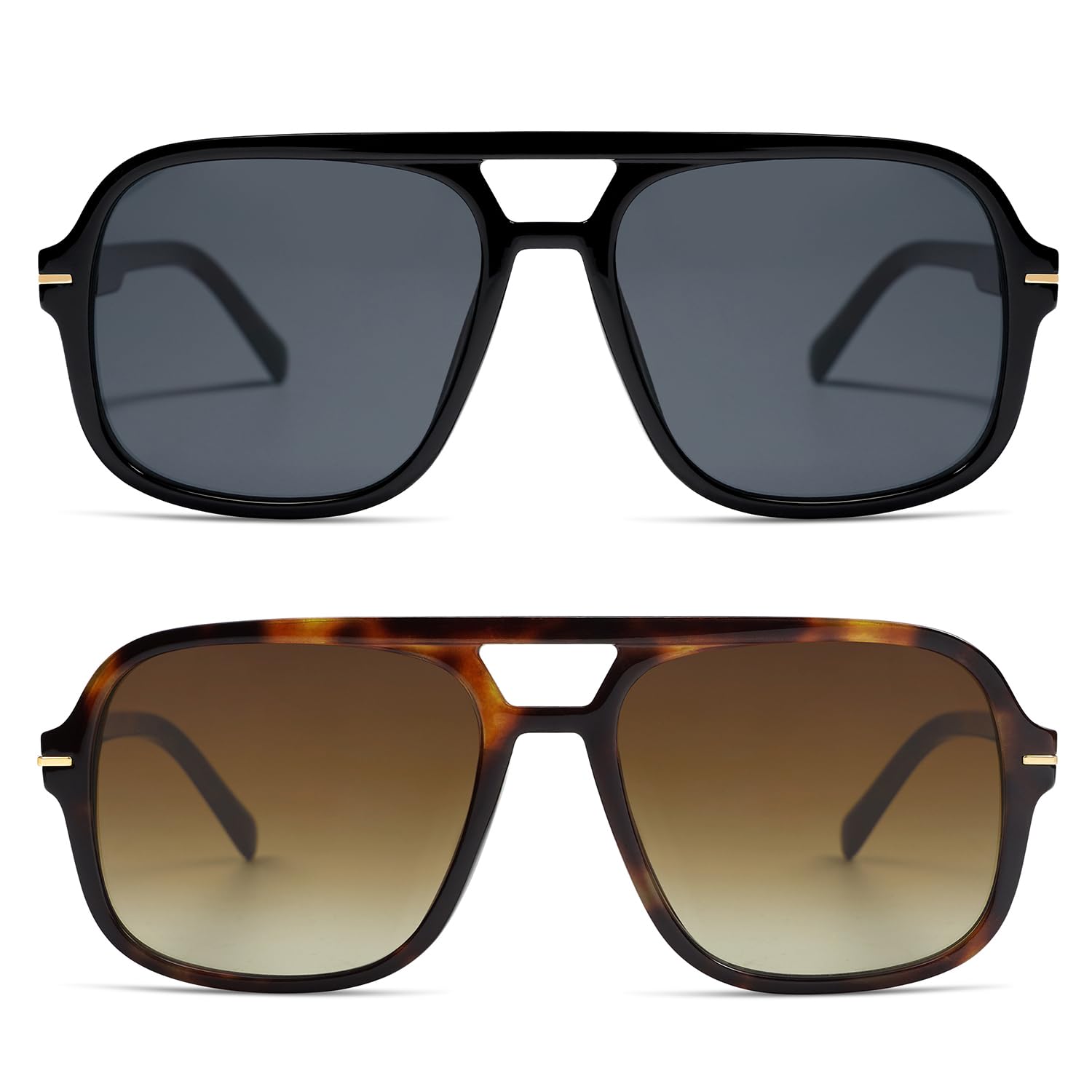 Retro Trendy Square Aviator Sunglasses Womens Mens 70s Classic Vintage Oversized Sun Glasses AR82173