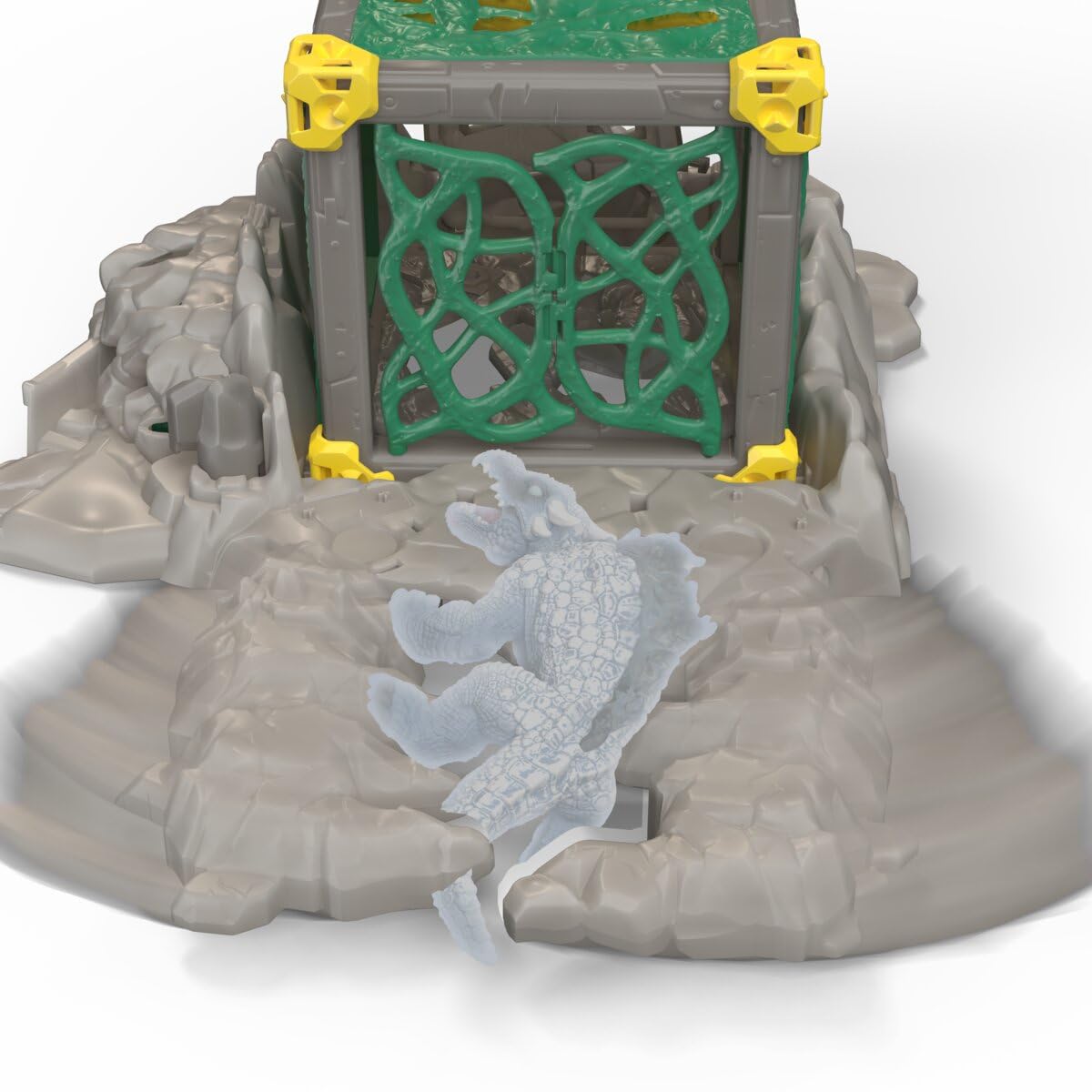 schleich ELDRADOR | Jungle Stronghold 42809 | ab 6 Jahren | 51 Teile | Modulares BattleCave Spielset mit Dschungelsäbelzahntiger & 2 Minis | Festung mit Dschungelkristall, Katapult, Greifarm und F