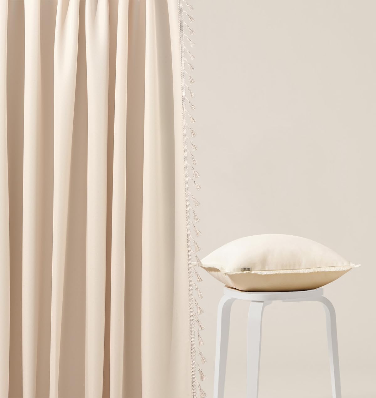 ROOM99 Lara Curtain with Silver Eyelets, 140 x 260 cm, Width x Height, Semi-Transparent Sliding Curtains - Image 2