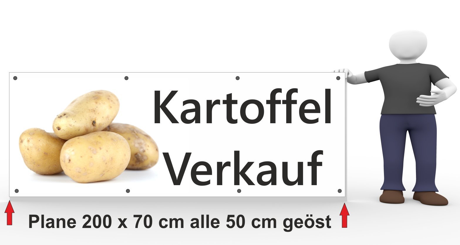 Werbebanner Kartoffel verkauf