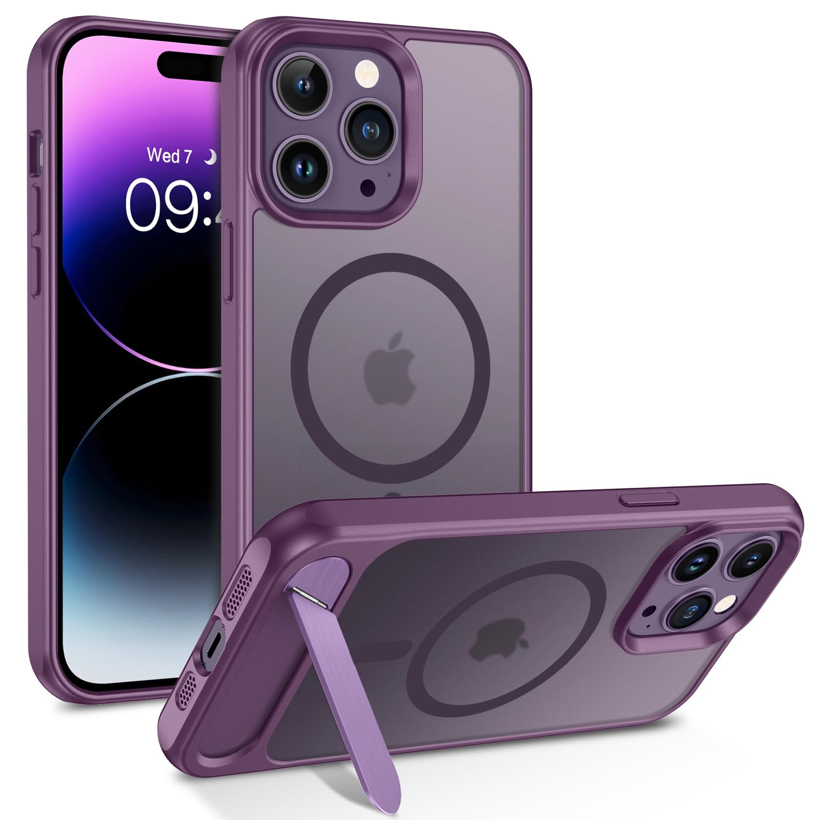 Coque iPhone 14 Pro Max anti-chute qui protège l'objectif avec son pied rétractable - 8