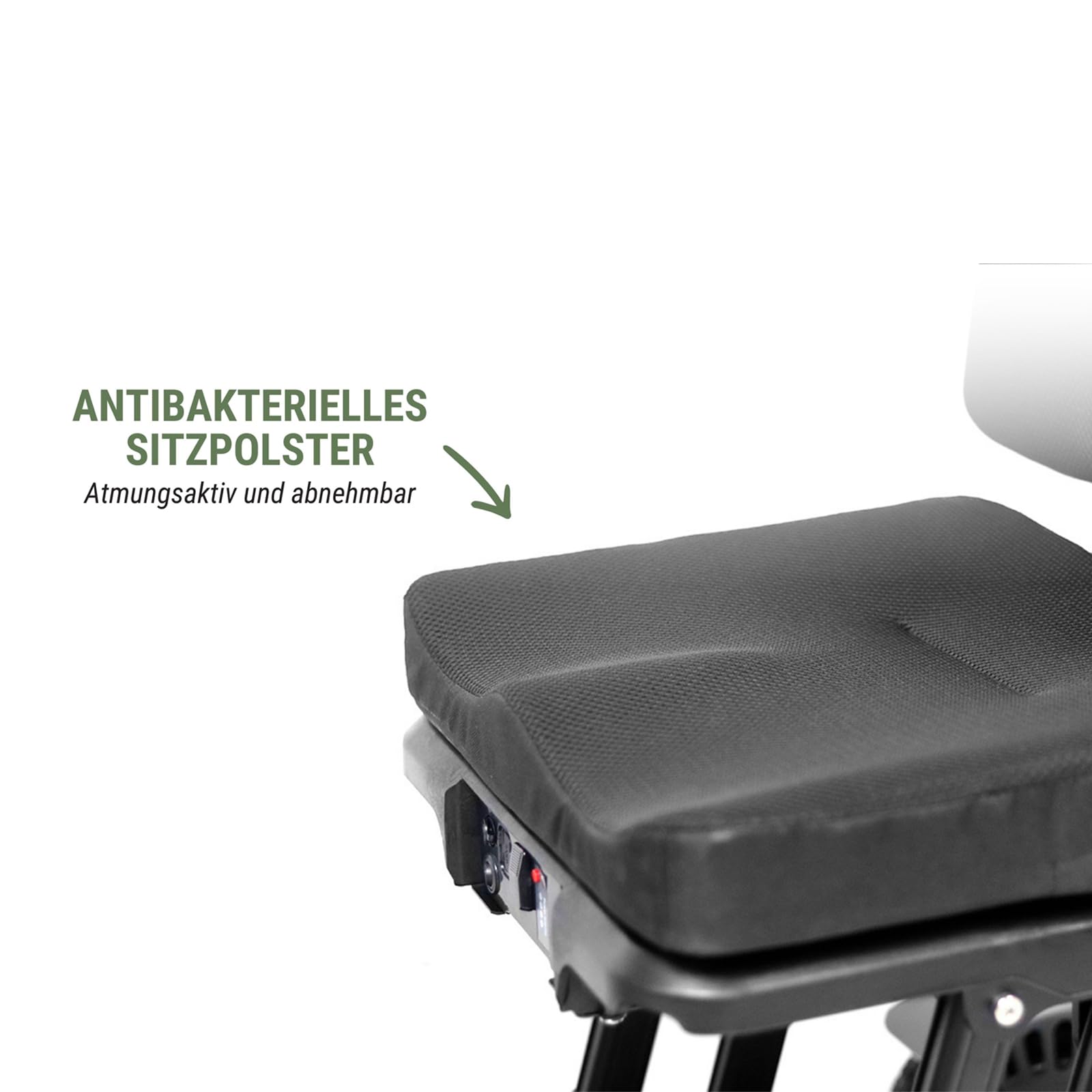 Prophete SM4 - Patinete eléctrico compacto de 4 ruedas con motor de 250 W, 2 baterías de iones de litio de 24 V/6 Ah, alcance de hasta 20 km, luz LED, neumáticos de goma de poliuretano, carga de 120