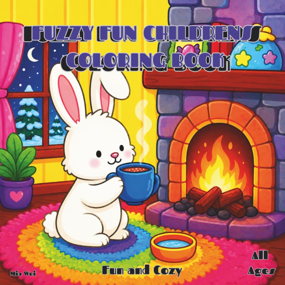 FUZZY FUN CHILDRENS COLORING BOOK: Easy Fun Drawings