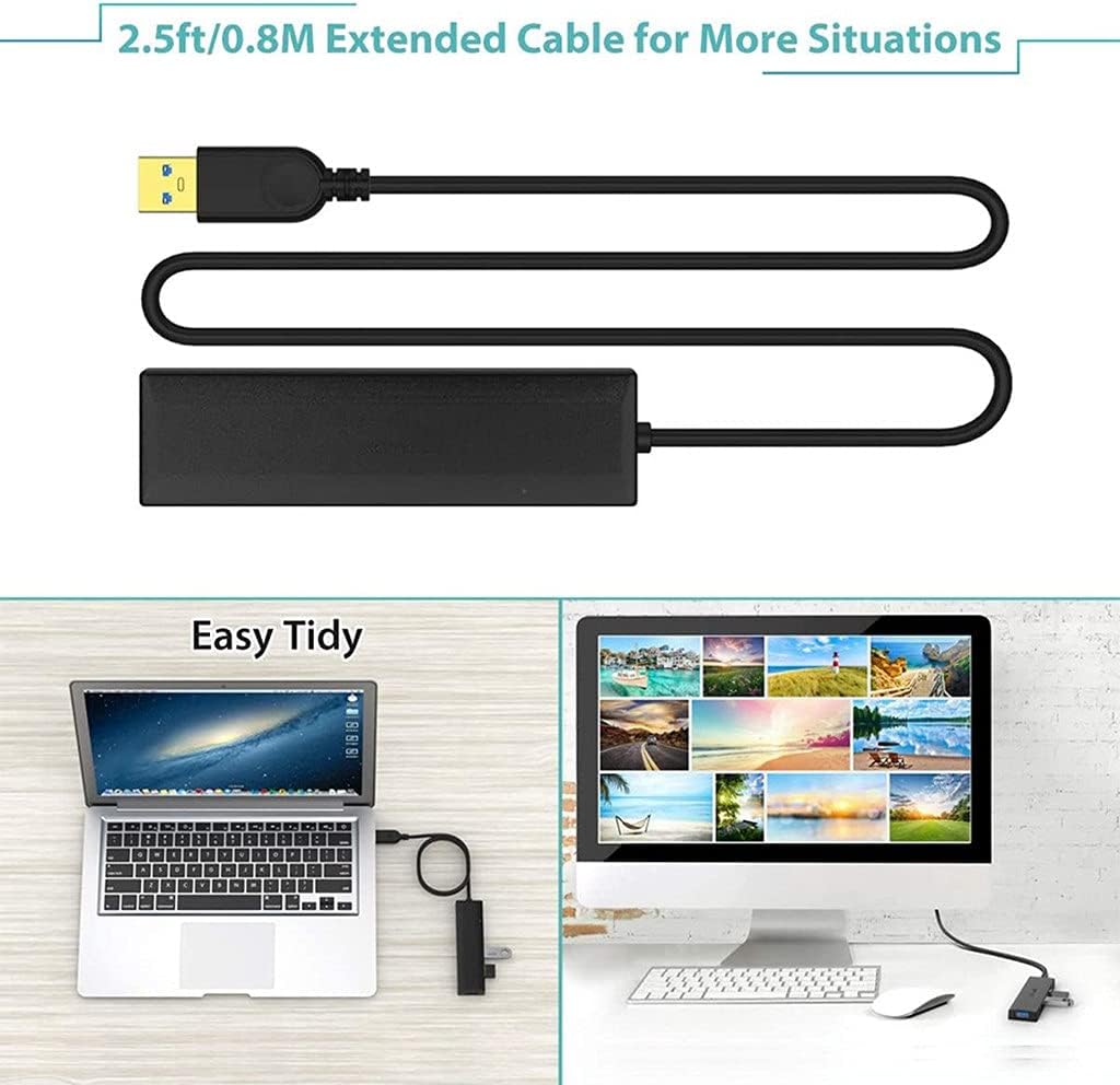 USB HUB 4 Port USB 2.0 Port PC Tablet Portable OTG Aluminum USB Splitter Cable Accessories