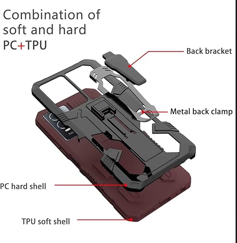 Miniatura 5 de Funda compatible con Samsung Galaxy A32 5G, función atril integrado a prueba de golpes, compatible con Samsung Galaxy A32 5G, funda 2 en 1, color