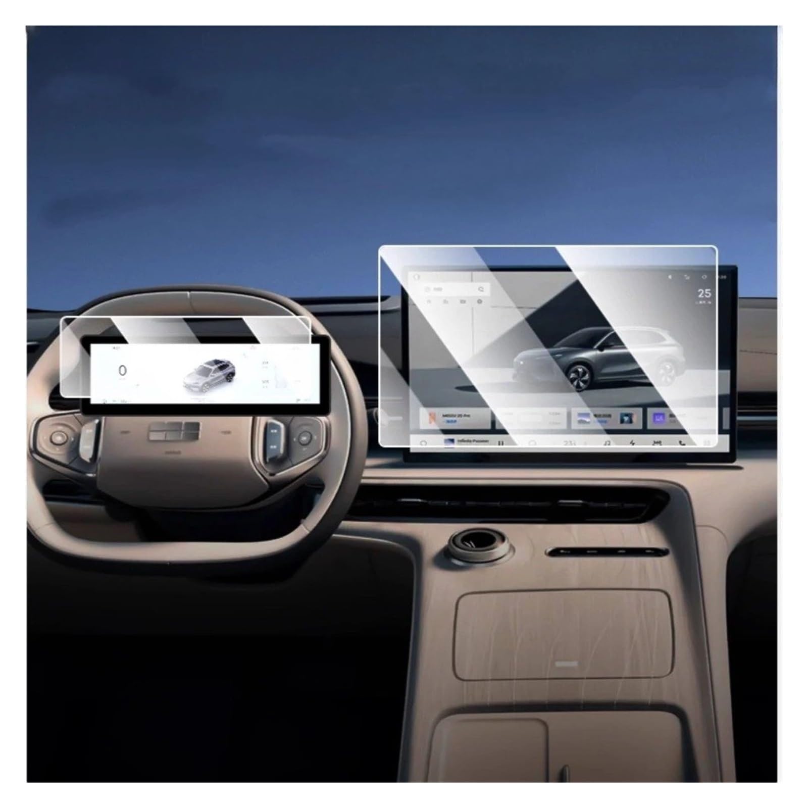 Pellicola Protettiva in Vetro temperato Opaco per Schermo LCD di Navigazione e Display per Auto Geely EX5 Galaxy E5 2025 2026.