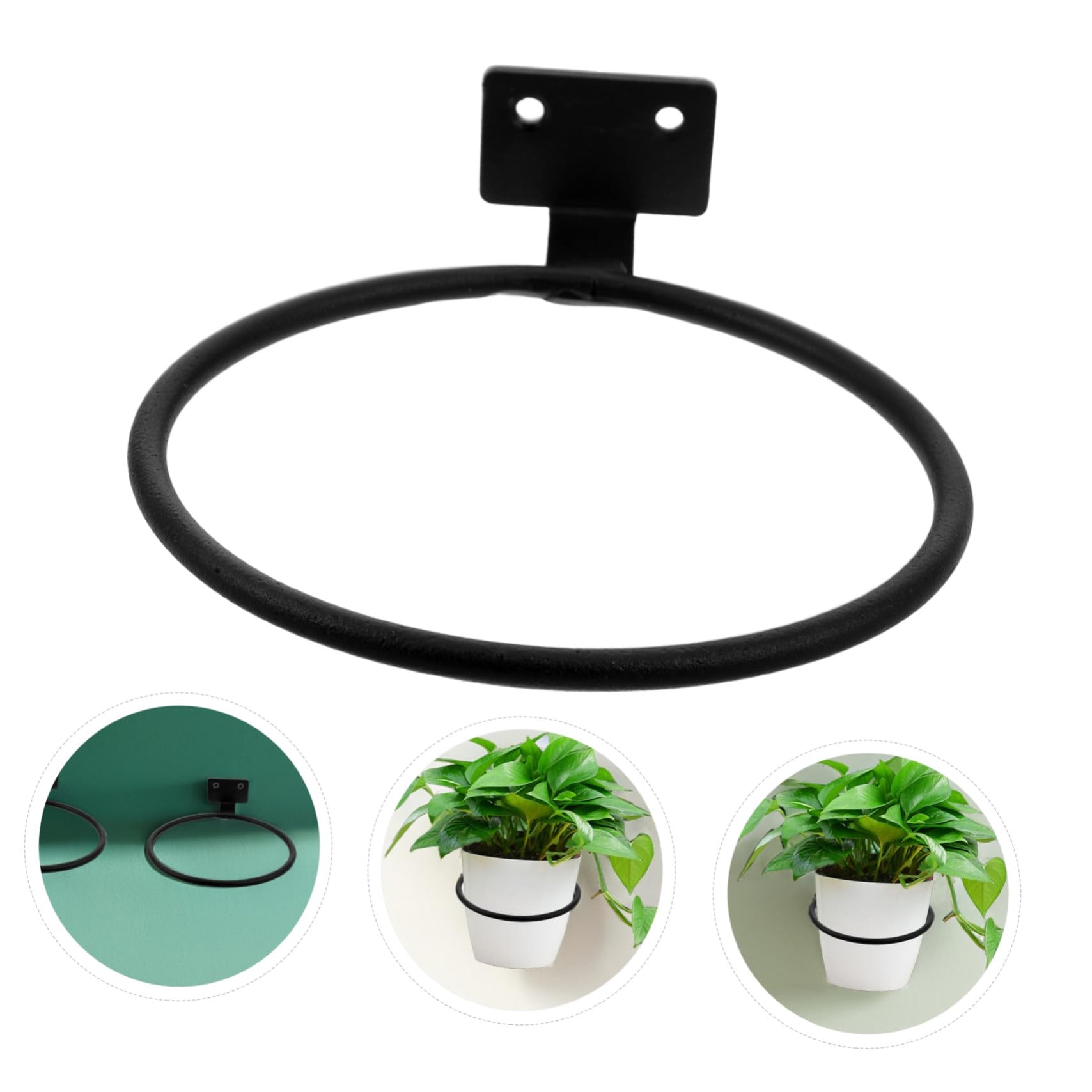 6 Juegos De Soportes Soportes De Pared para Macetas para Macetas para Plantas Color Negro