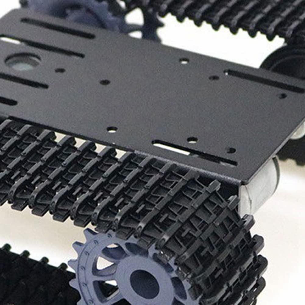 2X Plataforma de Robot Rastreador de Orugas Rastreado Chasis de Carro Tanque Inteligente con Motor Dual DC 12V para Bricolaje para T101-P / TP101