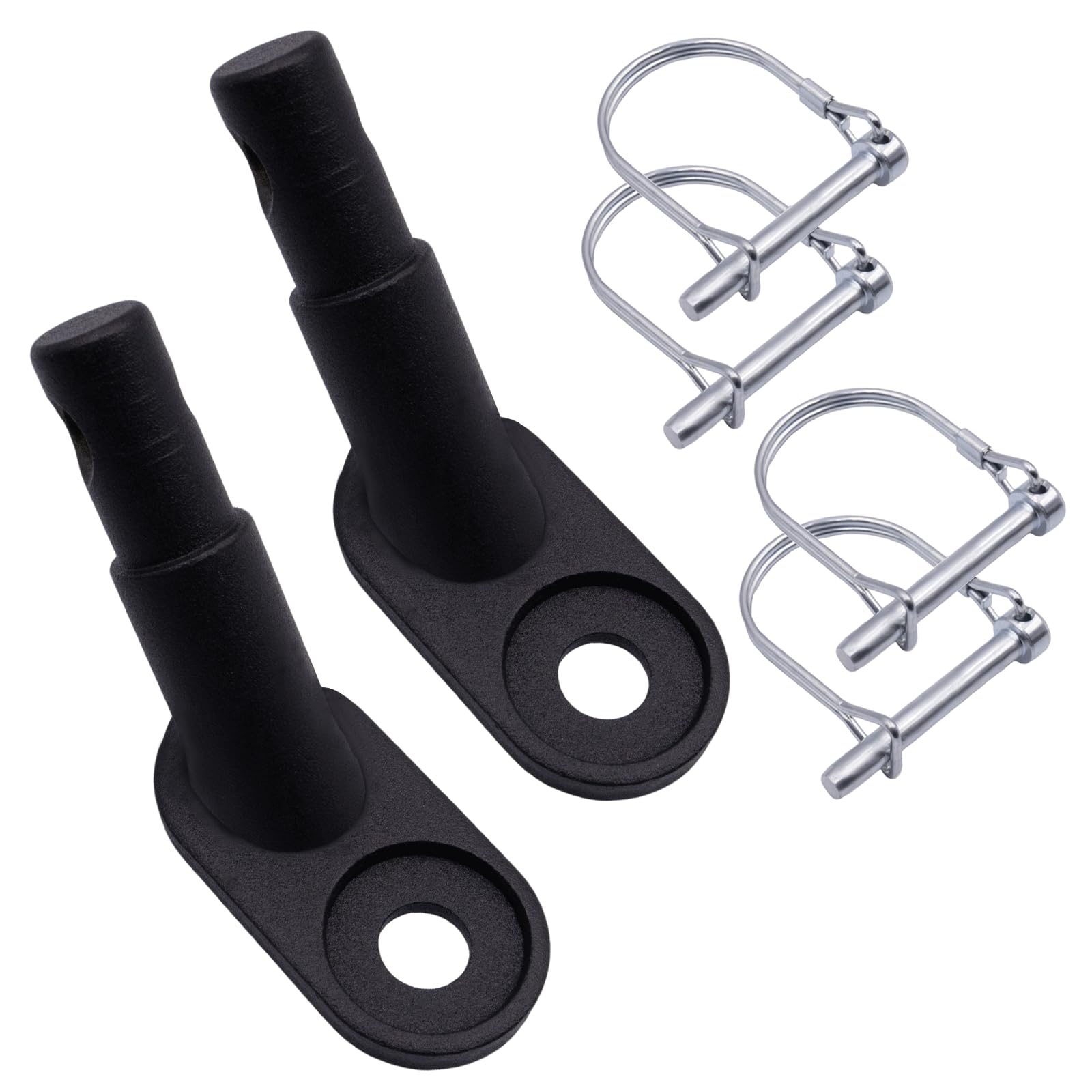 pangutheos 2 Stück Fahrradanhänger Kupplung, Adapter Fahrradanhänger Equipped with 4 D-Type Locking Pins Anhängerkupplung Fahrradanhängers für Kinderwagen und Fahrräder（Normaler Stil）