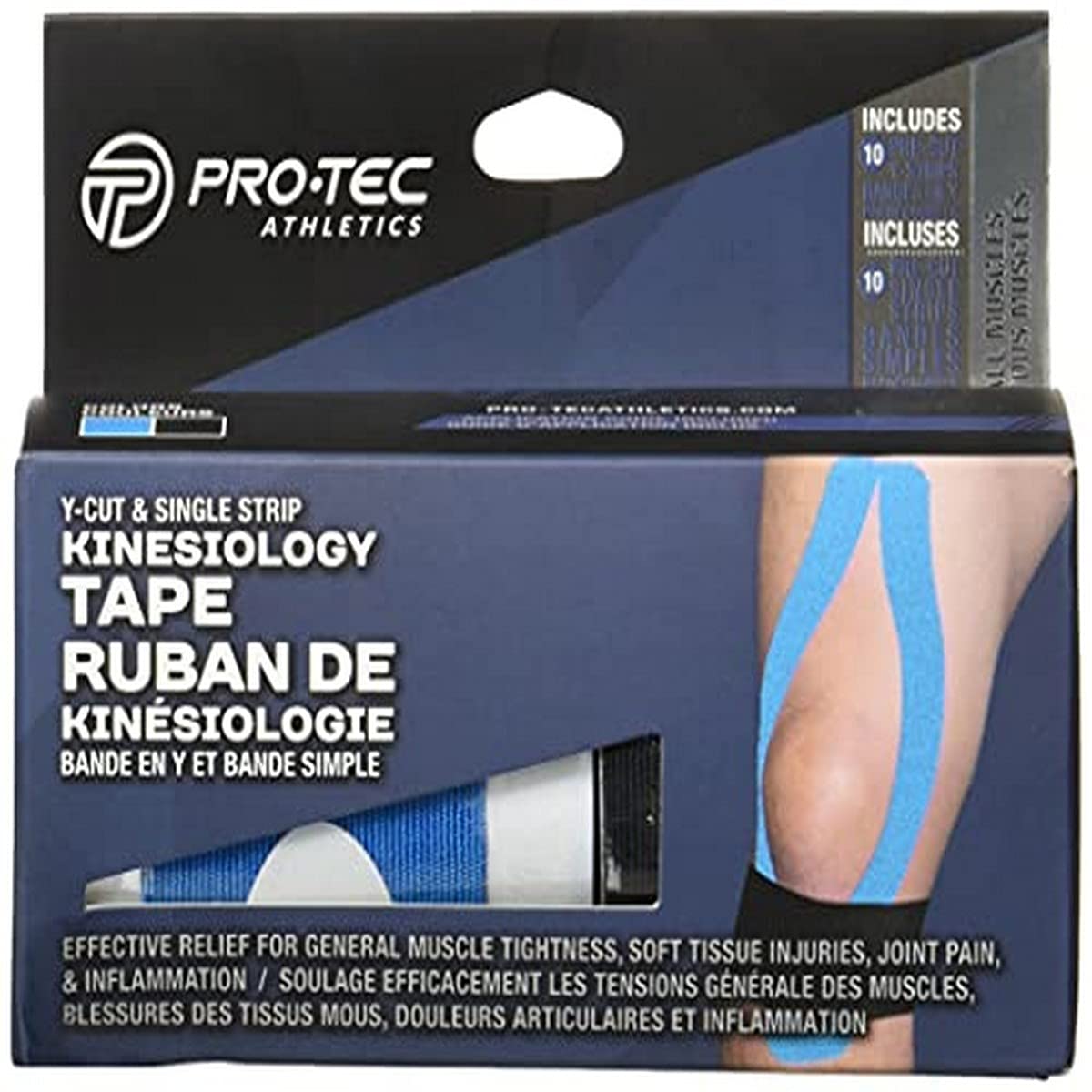 Blue/Black Pre-Cut Kinesiology Tape