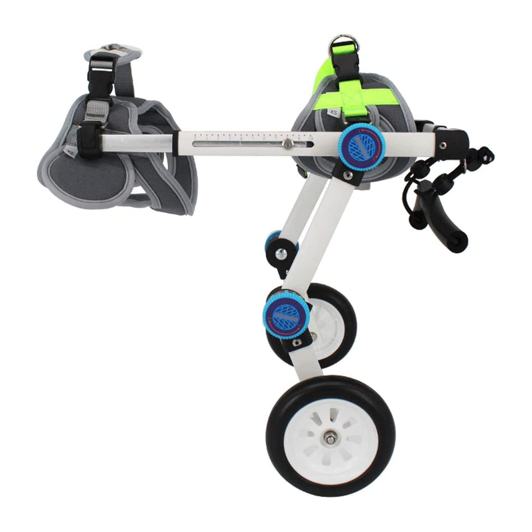KROITY Dog Wheelchair for Handicapped Animal Exercise Wheels for Hind Legs Rehabilitation Foldable Pet Wheelchair Adjustable 2 Wheels Assisted Walk Car