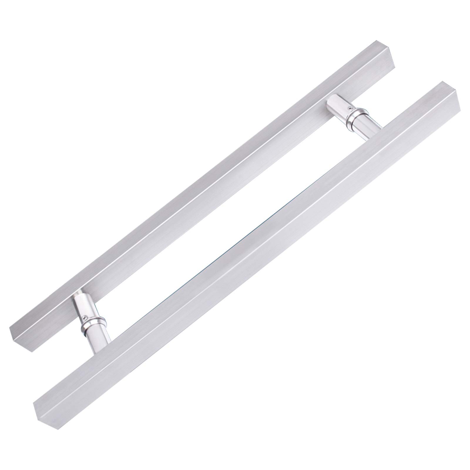 Poignée de porte tubulaire carrée inox pour remplacer un modèle fragile
