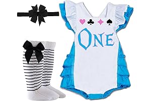 Toddler Baby Girls Halloween Little Mermaid Princess Costume, Dress Outfits Set with Headband Socks(12-18M)